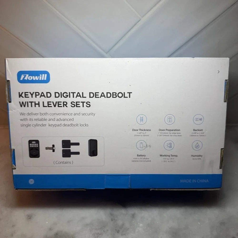 Zowill Keypad Digital Deadbolt w/ Lever Set DK02A-L Keyless Entry Lock New